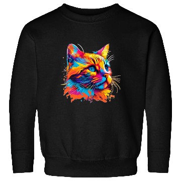 Discover MULTICOLORED CAT cat multicolor Rainbow Cat Sweatshirts
