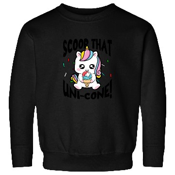 Discover Rainbow Cute Unicorn Ice Cream Lover Mythical Sweatshirts