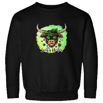 Discover St Patricks Day Irish Lucky Heifer Cattle Farmer Sweatshirts