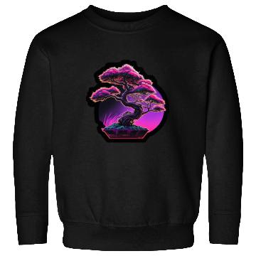 Discover Synthwave Bonsai Tree Sweatshirts