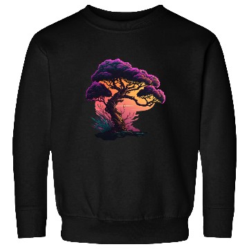 Discover Synthwave Bonsai Tree Sweatshirts