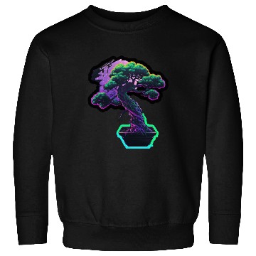 Discover Synthwave Bonsai Tree Sweatshirts