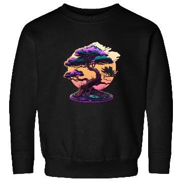 Discover Synthwave Bonsai Tree Sweatshirts