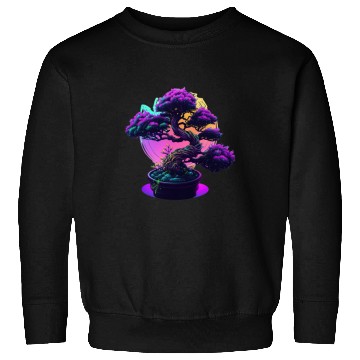 Discover Synthwave Bonsai Tree Sweatshirts