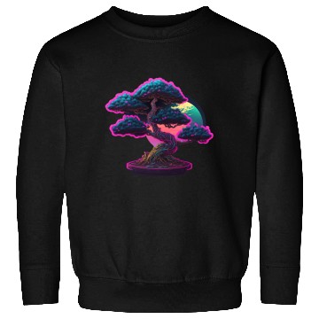 Discover Synthwave Bonsai Tree Sweatshirts