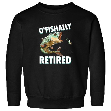 Discover Ofishally Retired Fishing Retro Retirement Fishing Sweatshirts