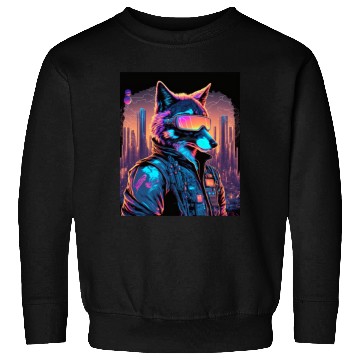 Discover Retro Futuristic Synthwave Fox Sweatshirts