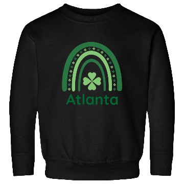 Discover Atlanta Clover Charm Boho Rainbow Sweatshirts