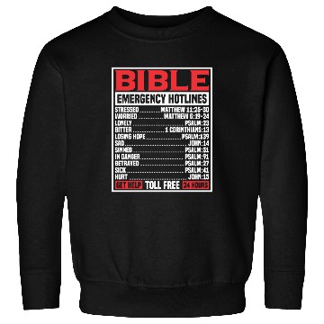 Discover Bible Verse Emergency Numbers Christian Hotline Ps Sweatshirts