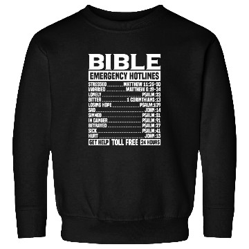 Discover Bible Verse Emergency Numbers Christian Hotline Ps Sweatshirts