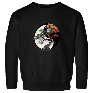 Discover Yin and Yang Bonsai Tree Sweatshirts