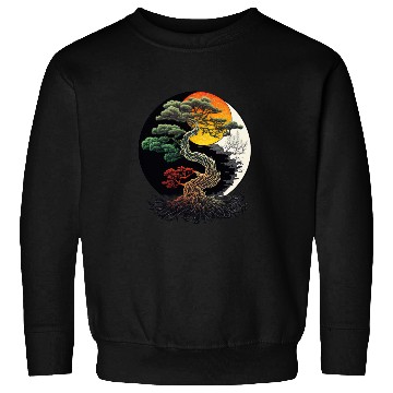 Discover Yin and Yang Bonsai Tree Sweatshirts