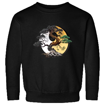 Discover Yin and Yang Bonsai Tree Sweatshirts