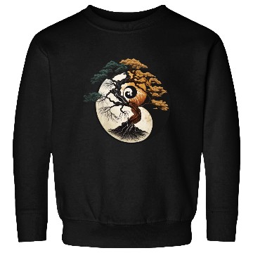 Discover Yin and Yang Bonsai Tree Sweatshirts