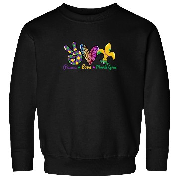 Discover Love Peace Mardi Gras Outfit New Orleans Sweatshirts