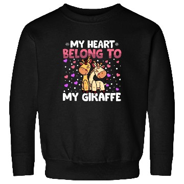 Discover Valentines Day My Heart Belong to My Giraffe Boys Sweatshirts