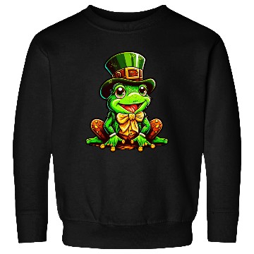 Discover Magic Frog With St. Patrick's Day Top Hat Sweatshirts