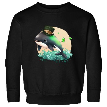 Discover St Patrick's Day Irish Cute Orca Saint Patrick Sweatshirts