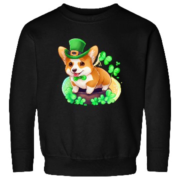 Discover St Patrick's Day Irish Cute Corgi Saint Patrick Sweatshirts