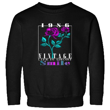 Discover 1986 Born Vintage Rose Gift Sweatshirts