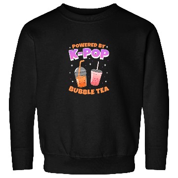 Discover Powered By K-pop Bubble Tea Sweatshirts