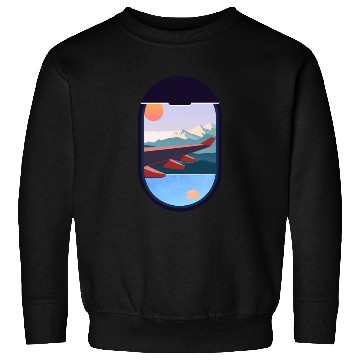 Discover Wanderlust Travel Plane Window Landscape Nature Sweatshirts