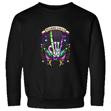 Discover Rocking Skeleton Hand Showing Sign Of The Horns Sweatshirts