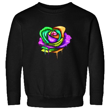 Discover Painted And Colored Rose For Mardi Gras Sweatshirts