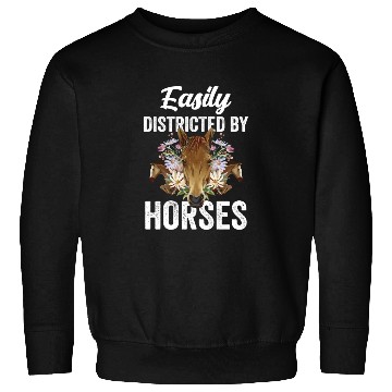 Discover Easily Distracted By Horses Riding Rider Horse Sweatshirts