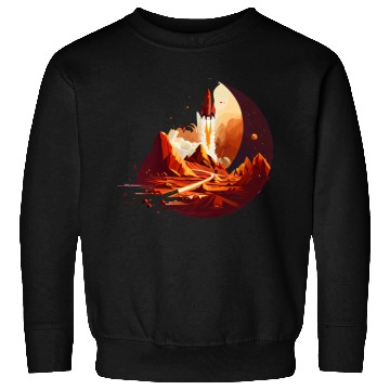 Discover Vintage Space Science Mars Fiction Geek Solar Sweatshirts