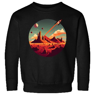 Discover Vintage Space Science Mars Fiction Geek Solar Sweatshirts