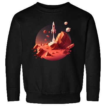 Discover Vintage Space Science Mars Fiction Geek Solar Sweatshirts