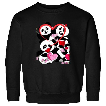 Discover Happy Panda Valentine Sweatshirts