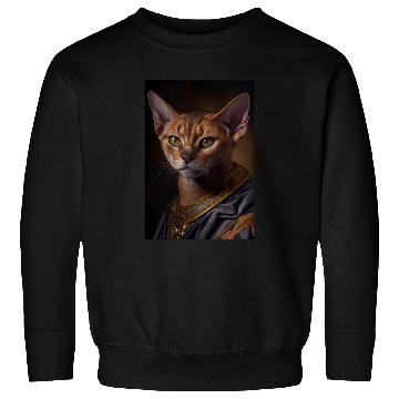 Discover Abyssinian King Cat Breed Portrait Royal Renaissa Sweatshirts