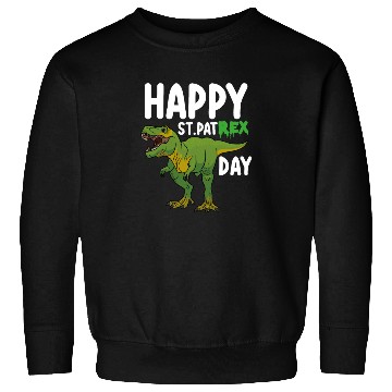 Discover Happy St Pat Rex Day Dinosaur Sweatshirts