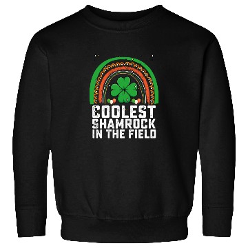 Discover Coolest Shamrock In The Field Boho Rainbow Sweatshirts