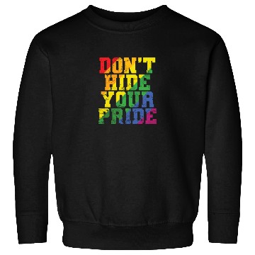Discover Don't Hide your Pride LGBT Tolerance Rainbow Color Sweatshirts