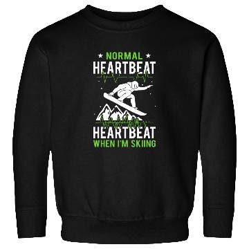 Discover Normal Heartbeat funny skiing Sweatshirts design