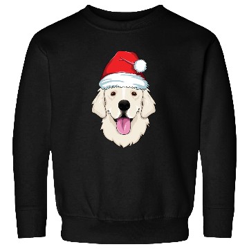 Discover Blond Golden Retriever Santa Hat Cute Christmas Sweatshirts