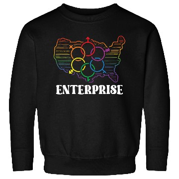 Discover Enterprise Pride Month Pride Flag LGBT Community L Sweatshirts