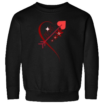 Discover Red floral cupid arrows heart Valentine's day Sweatshirts
