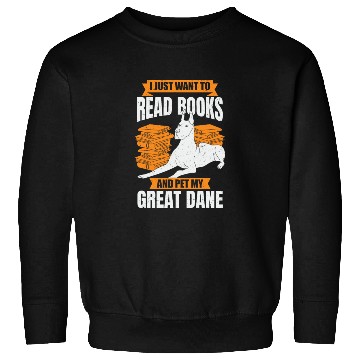 Discover Great Dane German Mastiff Dog Reading Lover Gift Sweatshirts