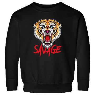 Discover Savage Tiger Traditional Tattoo Sweatshirts