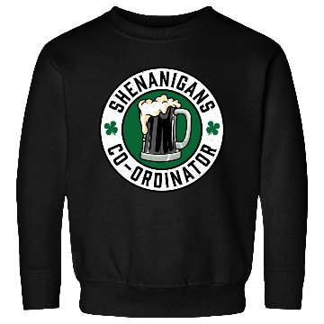 Discover Shenanigans Co ordinator Beer Black Sweatshirts