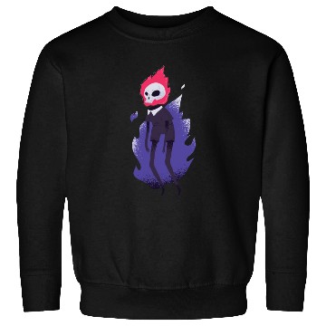 Discover Creepy skull face burning Creepy skull face burnin Sweatshirts