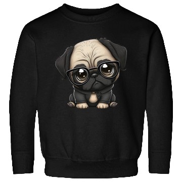 Discover Sweet cute cartoon pug Sweatshirts