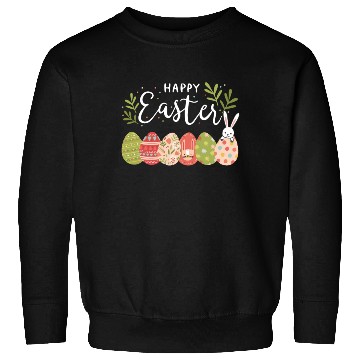 Discover Happy Easter Spring Flowers Bunny Rabbit Egg Hunt Sweatshirts