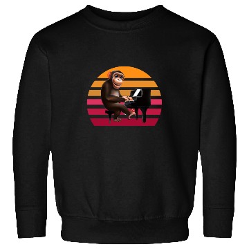 Discover Monkey at the piano Sweatshirts