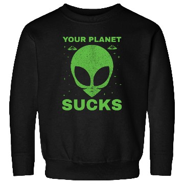 Discover Alien, Aliens, UFO, UAP, Space Unknown Flight Sweatshirts