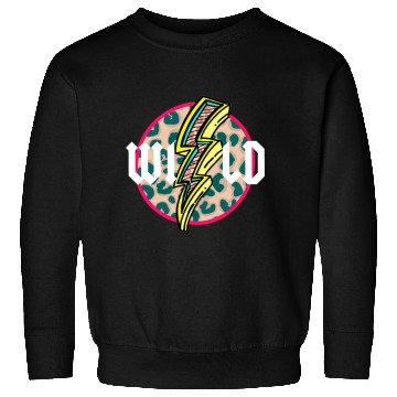 Discover Wild Lightning Leopard Circle Sweatshirts
